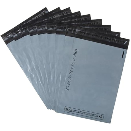 DVIVA 20pcs Postage Bags for Clothes |22"x30" Waterproof and Tear-Proof Mailing Bags | Large Parcel Bags for Delivery, Shipping & Packages