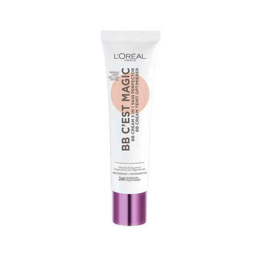 L'Or?al Paris Magic BB Cream with SPF 20, 5-in-1 Skin Tint with Vitamin B5 and Vitamin E, Lightweight Hydrating Formula Adapts to Skin Tone for a