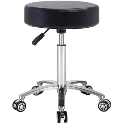 Antlu Massage Stool Chair on Wheels for Beauty Kitchen Salon Home Office, Adjustable High Rolling Swivel Stool (Black)