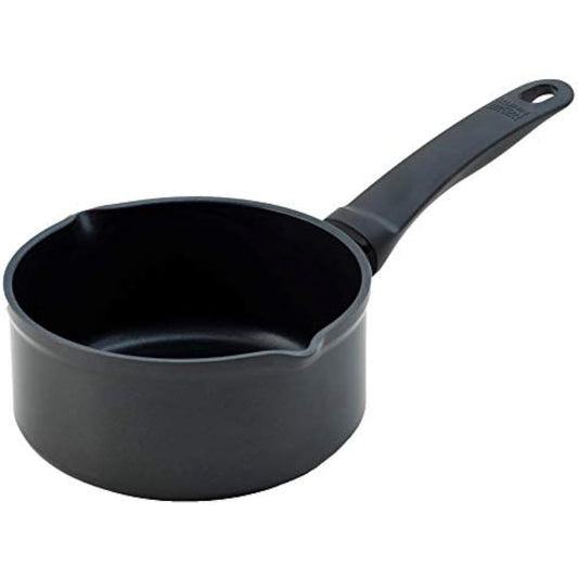 KUHN RIKON 31273 Easy Aluminium Induction Milk Pan, 16 cm / 1.4 litres, Black 16cm, 1.4 liters