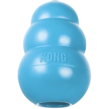 KONG Puppy - Stuffable Teething Chew Toy for Dogs - Natural Rubber Material - For Large Puppies, Blue