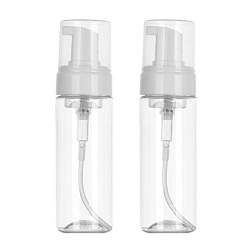 200ml Foaming Dispenser Bottle,Beoncall 2Pcs Transparent Empty Spray Bottles Plastic Foaming Dispenser Bottle Foaming Soap Pump Dispenser Refillable