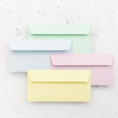 Clairefontaine - Ref 5455C - Pollen Adhesive Envelopes (Pack of 20) - DL Sized, 120gsm Paper, Printer-Compatible, Acid Free, Adhesive Strip for Easy Seal - Canary