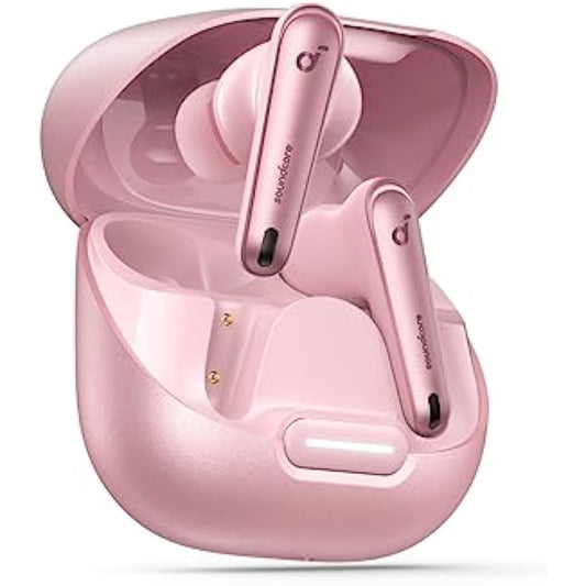 soundcore by Anker Liberty 4 NC Wireless Noise Cancelling Earbuds, 98.5% Noise Reduction, Adaptive Noise Cancelling to Ears and Environment, Hi-Res Sound, 50H Battery, Wireless Charging (pink)