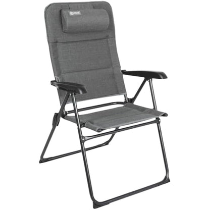 Homecall 30023 Folding garden camping chair with Olefin fabric UV protection water proof sponge padded grey backrest adjustable, 104.0 cm*70.0 cm*60.0 cm