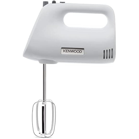 Kenwood Hand Mixer,Electric Whisk, 5 Speeds, Stainless Steel Kneaders and Beaters for Durability and Strength, 450 W, HMP30.A0WH, White