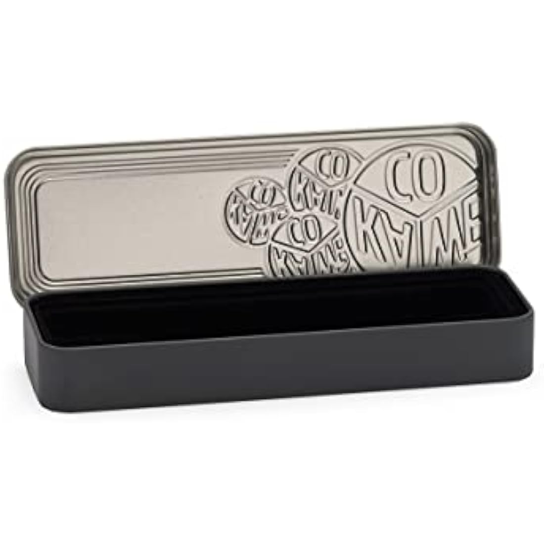 Kaweco ORIGINAL Fountain Pen 250 Black Chrome I Premium Aluminium Reservoir Pen for Ink Cartridges 12.7 cm I Nib: F (Fine)