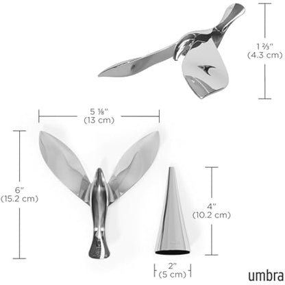 Umbra Tipsy Bottle Opener, Bottle Opener for Opening Bottle Caps, Sculptural Bar Accessory, 1013387-158