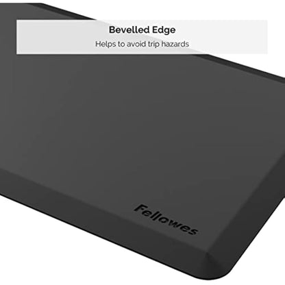 Fellowes Everyday Anti Fatigue Standing Mat - Ergonomic Sit Stand Desk Mat for Use in Work or the Home Environment - H1.91 x W91.44 x D60.96cm - Black