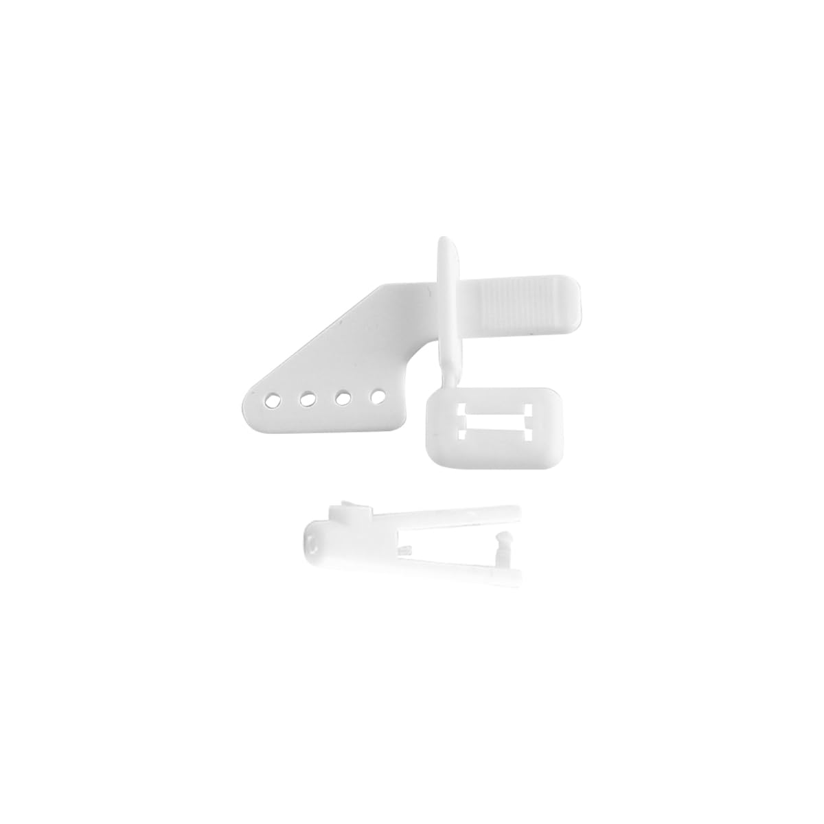 VOANZO 20PCS Micro RC Airplane Control Horn Set with Nuts U-Shaped Control Horns for Foam Fixed Wing Aircraft DIY Adjustable Linkage Rods for Rudder