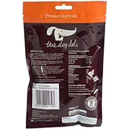 Petface The Dog Deli Premium Dog Treats - Chicken Wrapped Calcium Bones, 100g (Pack of 1)