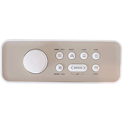 Roxel RDR-40 Stereo DAB/DAB+ Digital and FM Radio Portable Wireless Speaker with Dual Alarm Clock Function, USB & Micro SD MP3 Playback Function, 3.5mm Headphone Output(White)