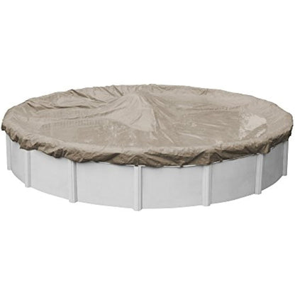 Pool Mate 5728-4 Sandstone Round Winter Pool Cover, 28-ft. Pool