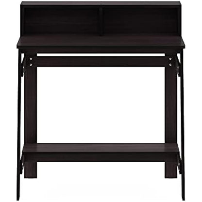 Furinno Simplistic A Frame Computer Desk, Study Desk, Writing Desk, Dark Walnut