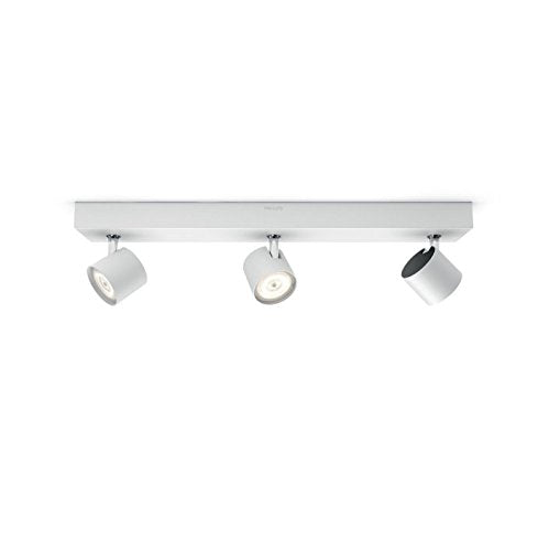 Philips myLiving Star WarmGlow Dimmable LED Spotlight, 3 x 4.5 W LED Light, Instant Start, Easy Installation - White