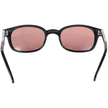 Pacific Coast Original KD's Biker Sunglasses (Black Frame/Rose Colored Lens)