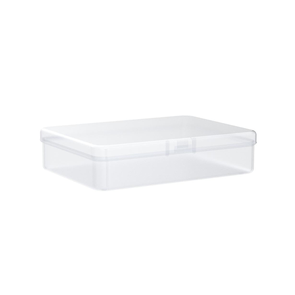 SENENQU 24 Pack Small Clear Plastic Storage Containers Box with Lid, Mini Rectangular Storage Box