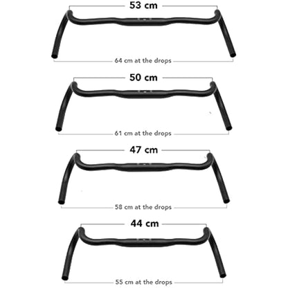 REDSHIFT Kitchen Sink Bike Drop Bar Handlebar for Road Bikes, Bicycle Gravel Handlebars, Aluminum, 31.8mm Clamp, 53cm Width, 20mm Rise, Cycling Gear Biking Accessories
