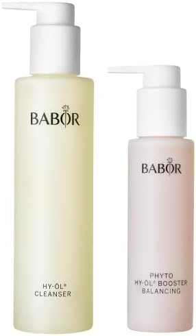 BABOR CLEANSING HY-OIL & Phytoactive Combination Set - Cleansing Duo, for combination skin, pore-deep facial cleansing, with oil & herbal extract, 2 pieces