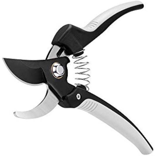 Pruning Shears Tree Trimmers Secateurs Hand Pruner Stainless Steel Blades Professional Garden Clippers Bypass Secateurs with SK-5 Steel Blade and Locking Mechanism for Branches Stems and Flowers