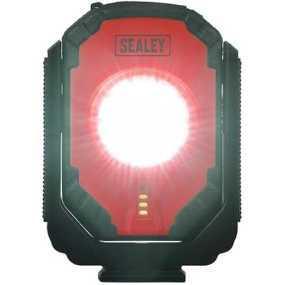 Sealey Rechargeable Worklight 15W COB - LED315, Black/Red