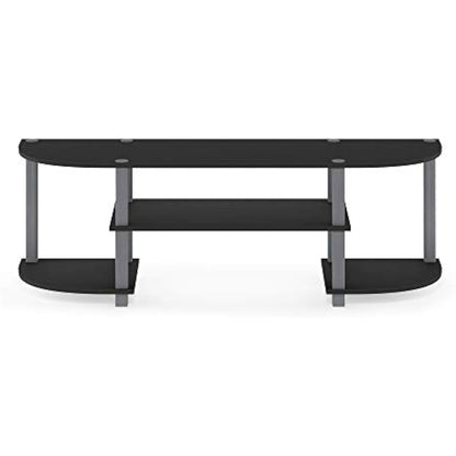 Furinno Turn-S-Tube Wide TV Entertainment Center, TV Unit, TV Stand, Black/Grey