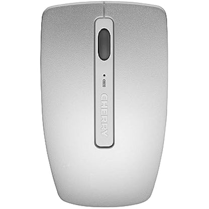 CHERRY DW 8000, Wireless Desktop Set, German Layout (QWERTZ), Battery-Operated, Ultra-Flat Keyboard, 3 Key Mouse with Infra-Red Sensor, Silver/White