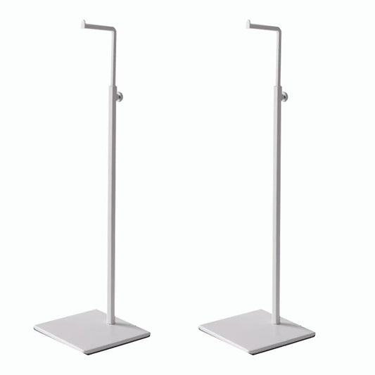 OUYULAI 2 Pack Metal Adjustable Bag Stand Rack Single Hook Holder For Boutique Store, Purses Wig Jewelry Bags Handbag Display Stand Holder White
