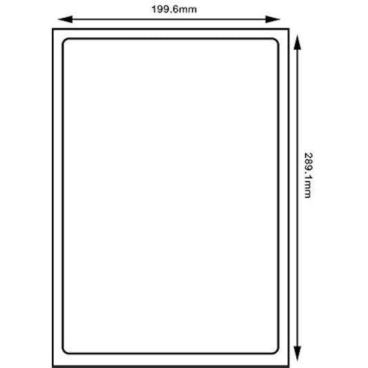 SmithPackaging A4 Self Adhesive Address Labels, 1 Label Per Sheet, 100 Sheets,199.6 x 289.1mm 100 Labels,