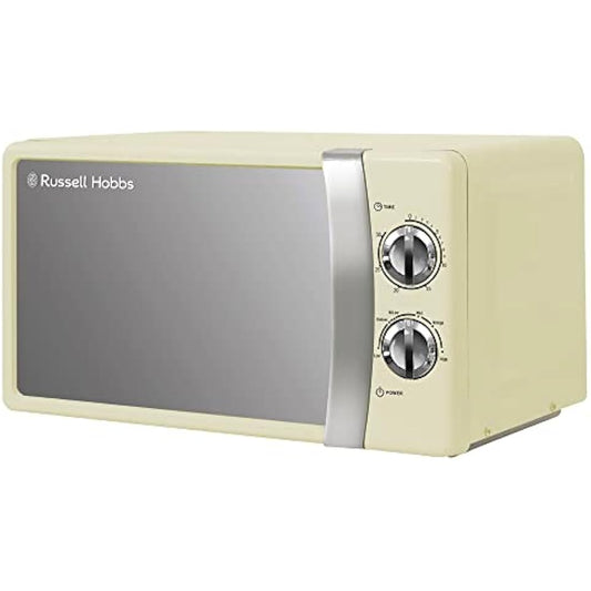 Russell Hobbs RHMM701C 17 Litre 700 W Cream Solo Manual Microwave with 5 Power Levels, Ringer & Timer, Defrost Setting, Easy Clean