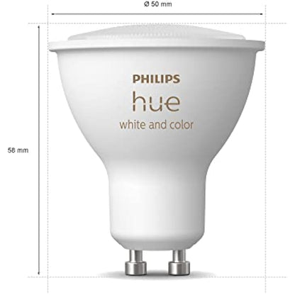 Philips Hue New White and Colour Ambiance Smart Light GU10 Spot with Bluetooth. Works with Alexa, Google Assistant and Apple Homekit. for Home Indoor Lighting for Livingroom, Lounge.