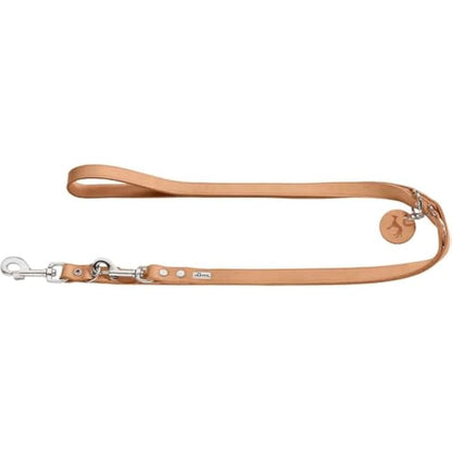 HUNTER Training leash, 20/200 Soft genuine cow leather, tan