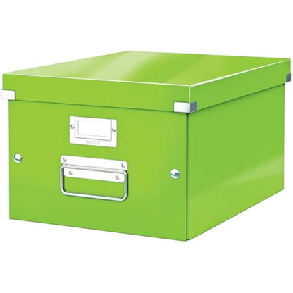 Leitz 60440054 A4 Storage Box, Click and Store Range, Medium, Green, 36.9 x 28.1 x 3.7 cm