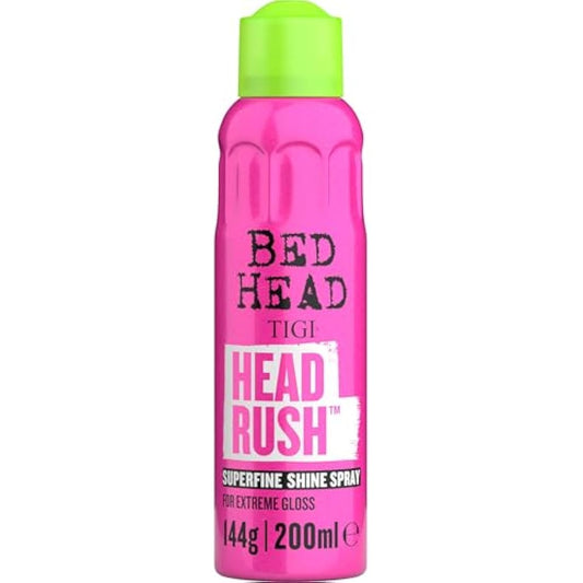 Bed Head by TIGI Headrush Shine Spray – Lightweight Shine Spray for Smooth, Glossy Hair – 200 ml