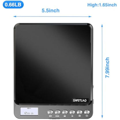 Portable CD Player with Built-in Speakers, Rechargeable CD Player with Double Headphone Jack, Anti-Skip Personal Compact CD Player for Car & Home & Travel