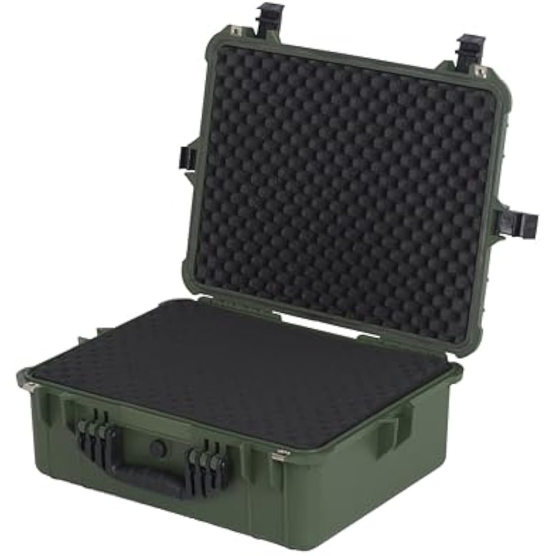 MEIJIA Waterproof Hard Camera Case with Customizable Fit Foam, Fit for Drones,Camera,Lens (Green, 20.62"x16.85"x8.11")