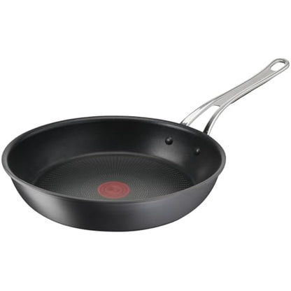 Tefal Jamie Oliver Cook’s Classics Frying Pan, 28cm, Non-Stick, Oven-Safe, Induction, Riveted Handle, Hard Anodised Aluminium, H9120644, Black