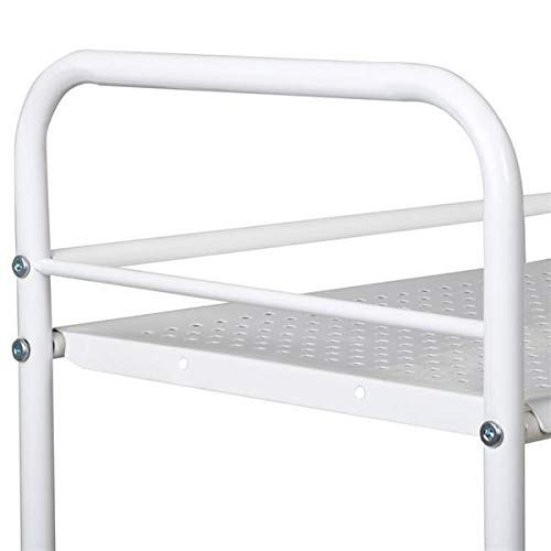 Yaheetech 3-Tier Storage Trolley Rolling Utility Cart on Wheels, White