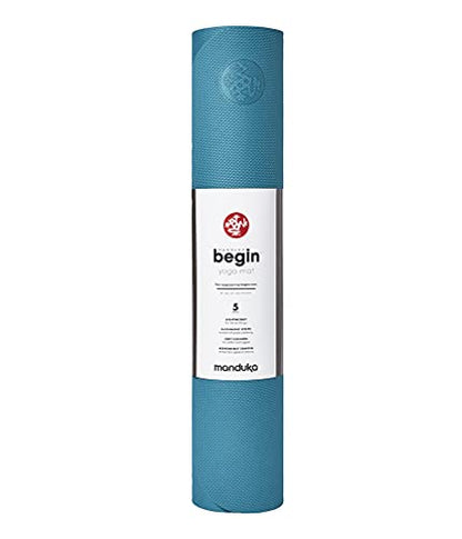 Manduka Begin Unisex Yoga and Pilates Mat, Bondi Blue, 68 Inches