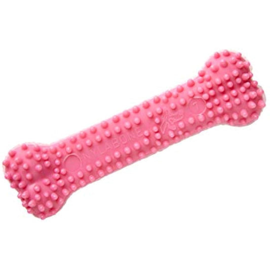 Nylabone Gentle Puppy Teething Dental Chew Toy Bone with Nubs & Ridges, Chicken Flavour, Pink, XS, for Puppies Up to 7 kg