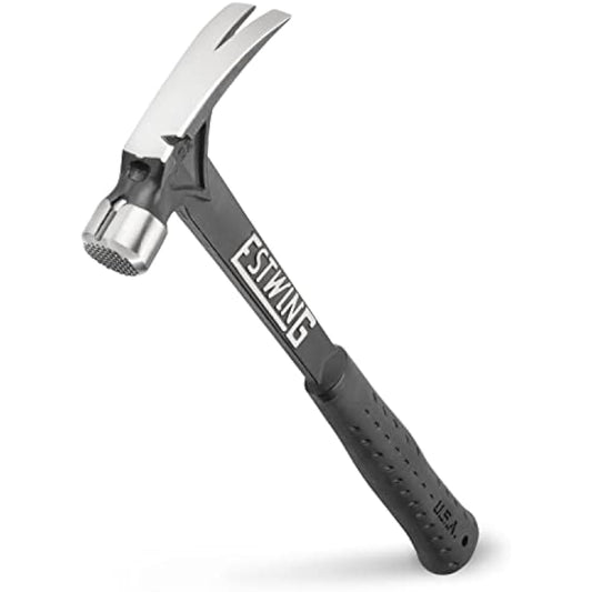 Estwing EB/15SM 15oz Ultra Black Hammer, Milled Face, Shock Reduction Grip