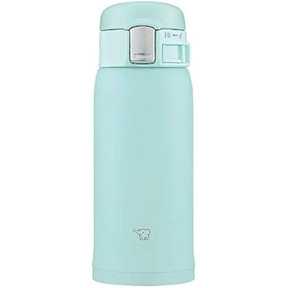 Zojirushi SM-SF36-AM Water Bottle, Direct Drinking [One-touch Open] Stainless Steel Mug, 12.2 fl oz (360 ml), Mint Blue