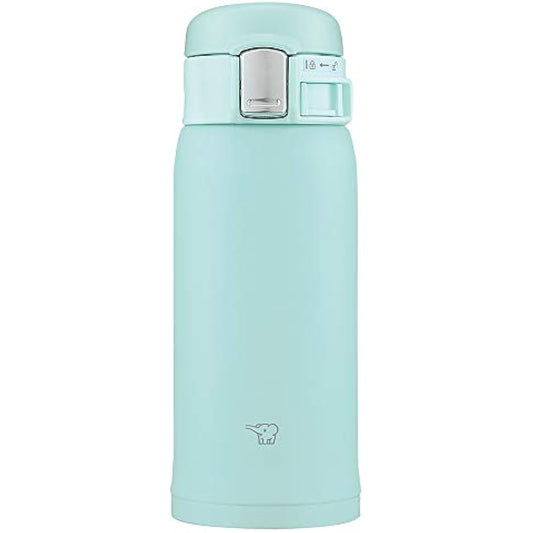 Zojirushi SM-SF36-AM Water Bottle, Direct Drinking [One-touch Open] Stainless Steel Mug, 12.2 fl oz (360 ml), Mint Blue