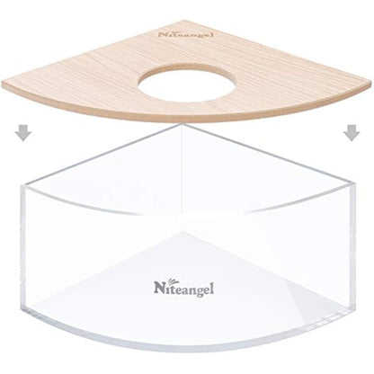 Niteangel Small Animal Sand-Bath Box - Acrylic Critter's Sand Bath Shower Room & Digging Sand Container for Hamsters Mice Lemming Gerbils or Other Small Pets