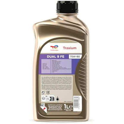 TotalEnergies TRAXIUM DUAL 9 FE Synthetic 75W90 Transmission Oil API GL-4/5, MT-1, SAE J2360-1 Liter