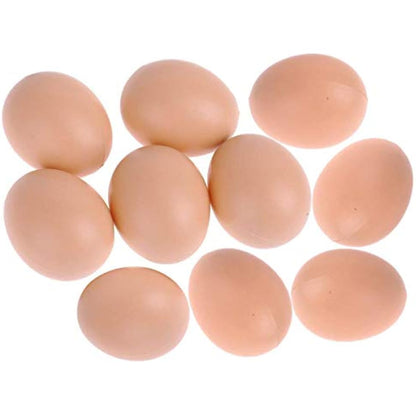 Artificial Plastic Eggs, 20Pcs Fake Chicken Eggs Artificial Nest Eggs Realistic Dummy Eggs Unbreakable Chicken Toy Eggs Encourage Laying&Prevent Eating Decorative Eggs DIY