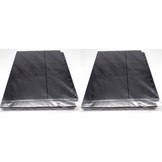 docsmagic.de 100 18-Pocket Pages Black - Sideloading - MTG PKM YGO - 11-Hole