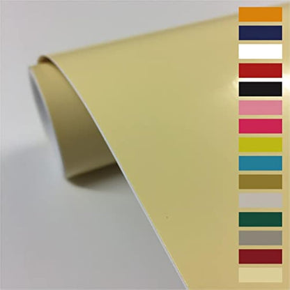 vgoltd Furniture Stickers Gloss Self Adhesive Vinyl Wrap Sticky Contact Paper Roll for Kitchen Countertop Cupboard Cabinets Wardrobe & Tabletops Cream, 30W x 200L cm