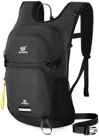 SKYSPER Hiking Backpack 15L Recycled Rucksack Travel Hiking Pack Lightweight Day Pack for Women Men
