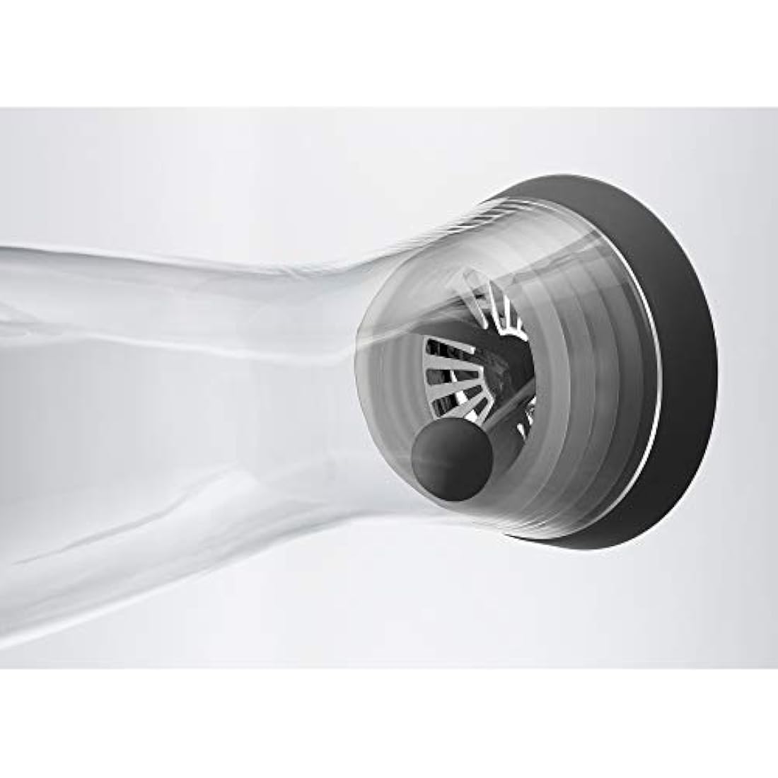 WMF Basic Water Decanter 1L Height 29 cm Close-Up Stopper Glass Cromargan® Stainless Steel,Silver